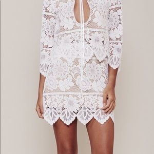 For love and lemons Gianna white lace skirt